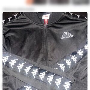 Kappa Black Jacket with Red Tag
